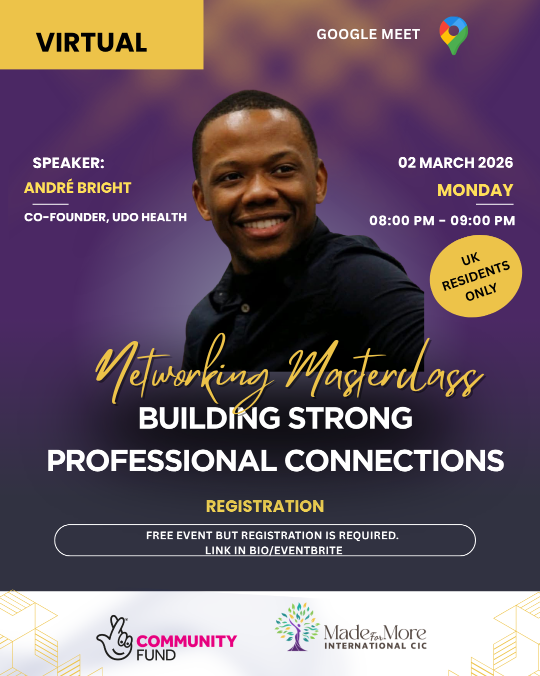 Networking Masterclass: Building Strong Professional Connections event flyer